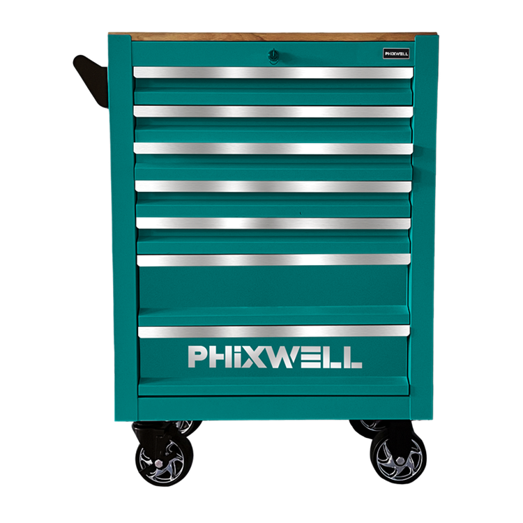 719506 PHIXWELL 7 skuffer oppbevaringsskap med benkeplate i tre