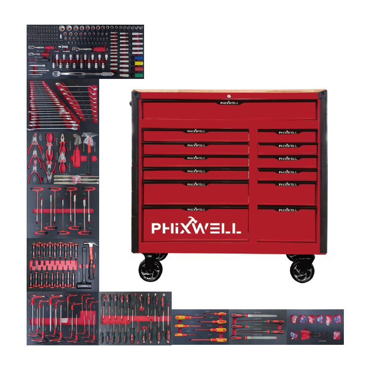 719518 PHIXWELL 13 skuffer stort verktøyskap