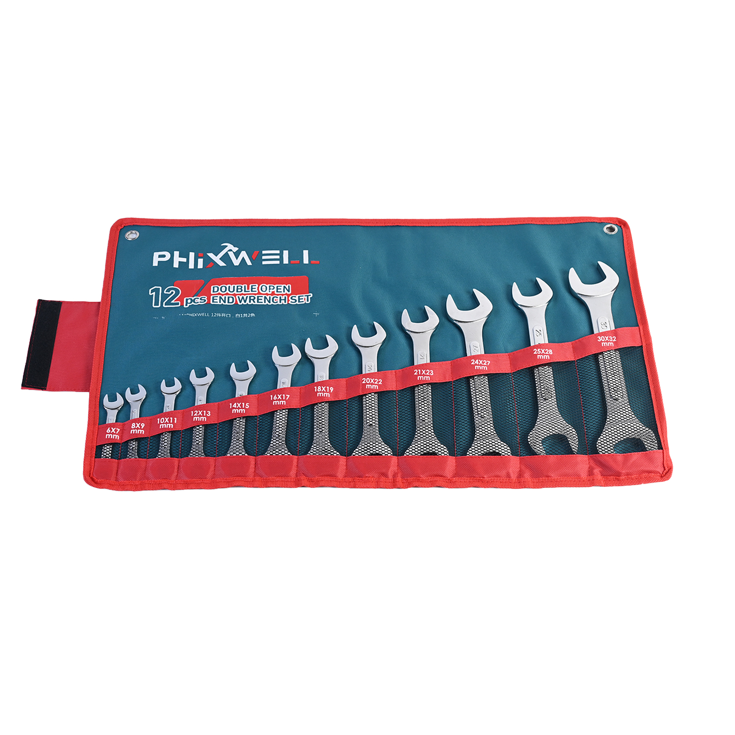 717534 PHIXWELL 12 STK dobbelthodet ribbet skiftenøkkelsett